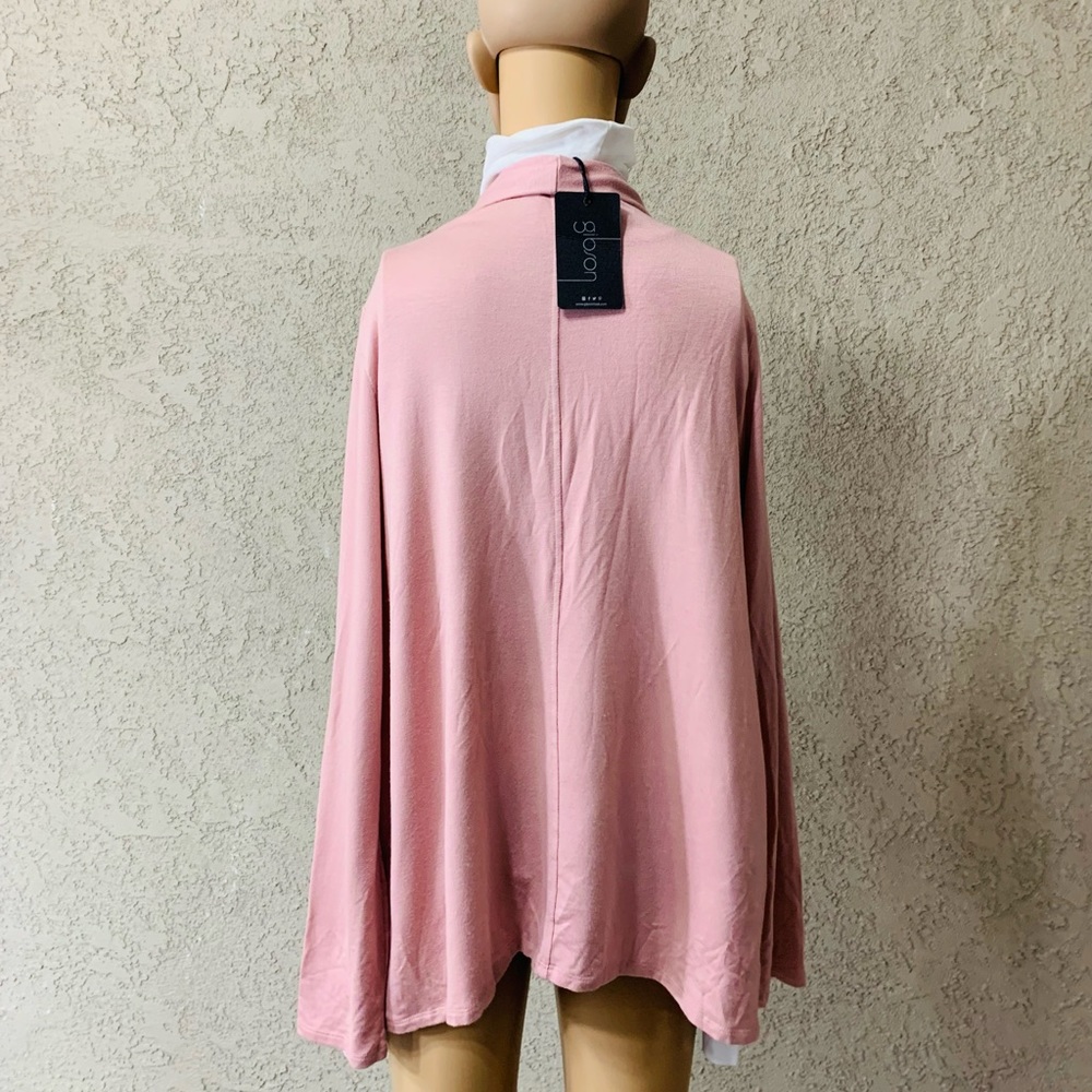 NWT Gibson Look Open Light Mauve Cardigan Size L - Picture 2 of 8